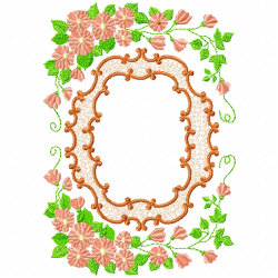 Flowers And Tree Embroidery Design 7